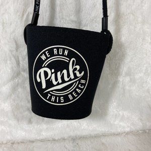 Victorias Secret Pink Nation Black Neck KOOZIE We Run This Beach springbreak